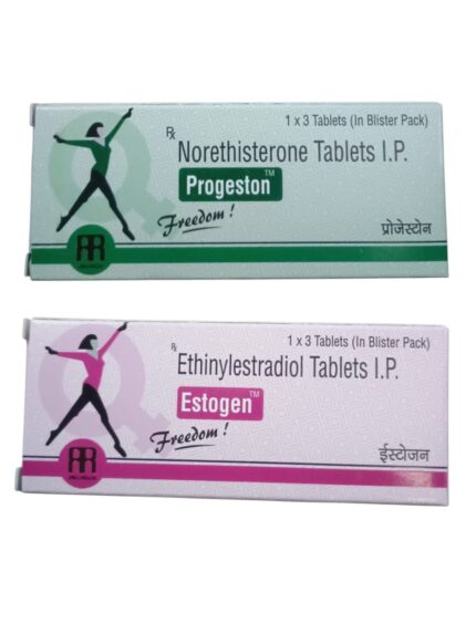 ESTOGEN(1×3 TAB) +PROGESTON(1×3 TAB)